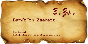 Baráth Zsanett névjegykártya